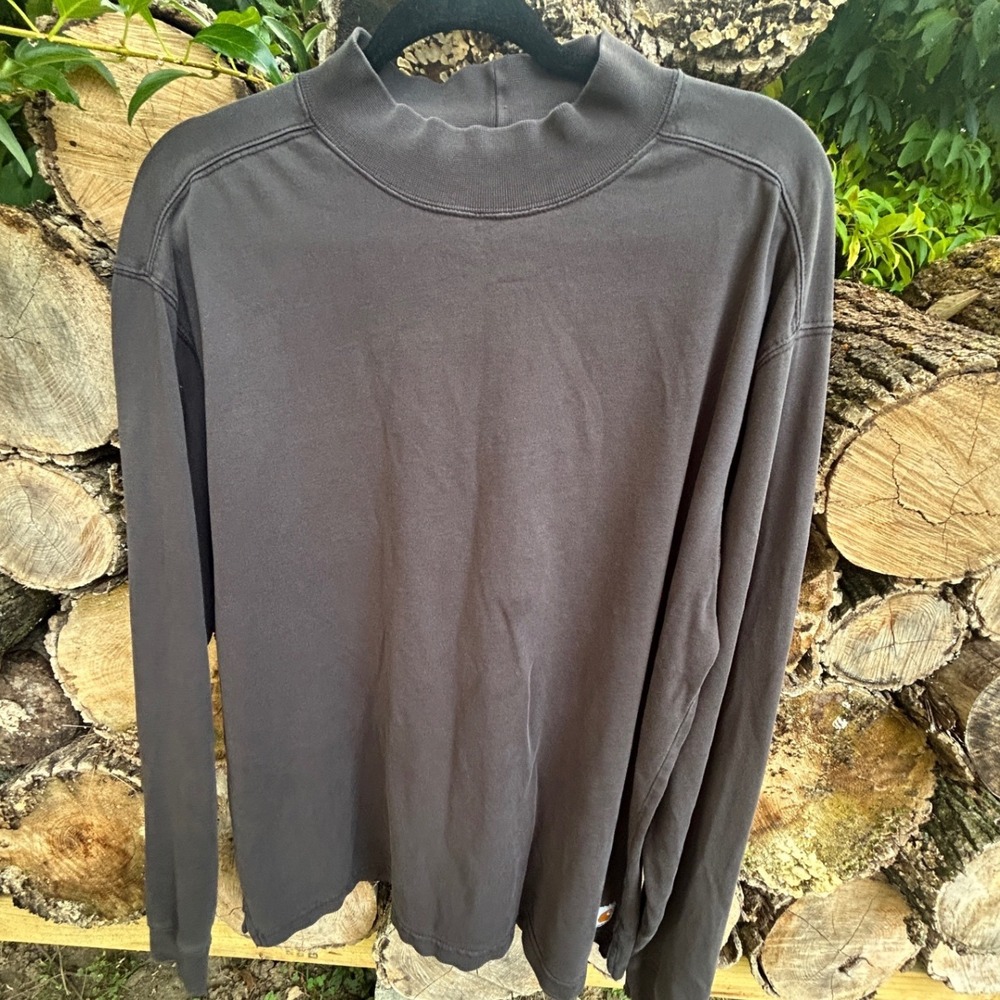 Discontinued Carhartt K203 Heavyweight Mock Neck Long Sleeve Fade Black XL
